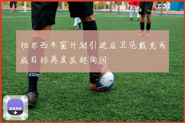 切尔西冬窗计划引进后卫范戴克或成目标再度发起询问