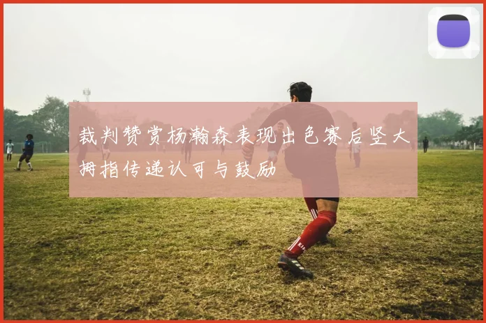 裁判赞赏杨瀚森表现出色赛后竖大拇指传递认可与鼓励